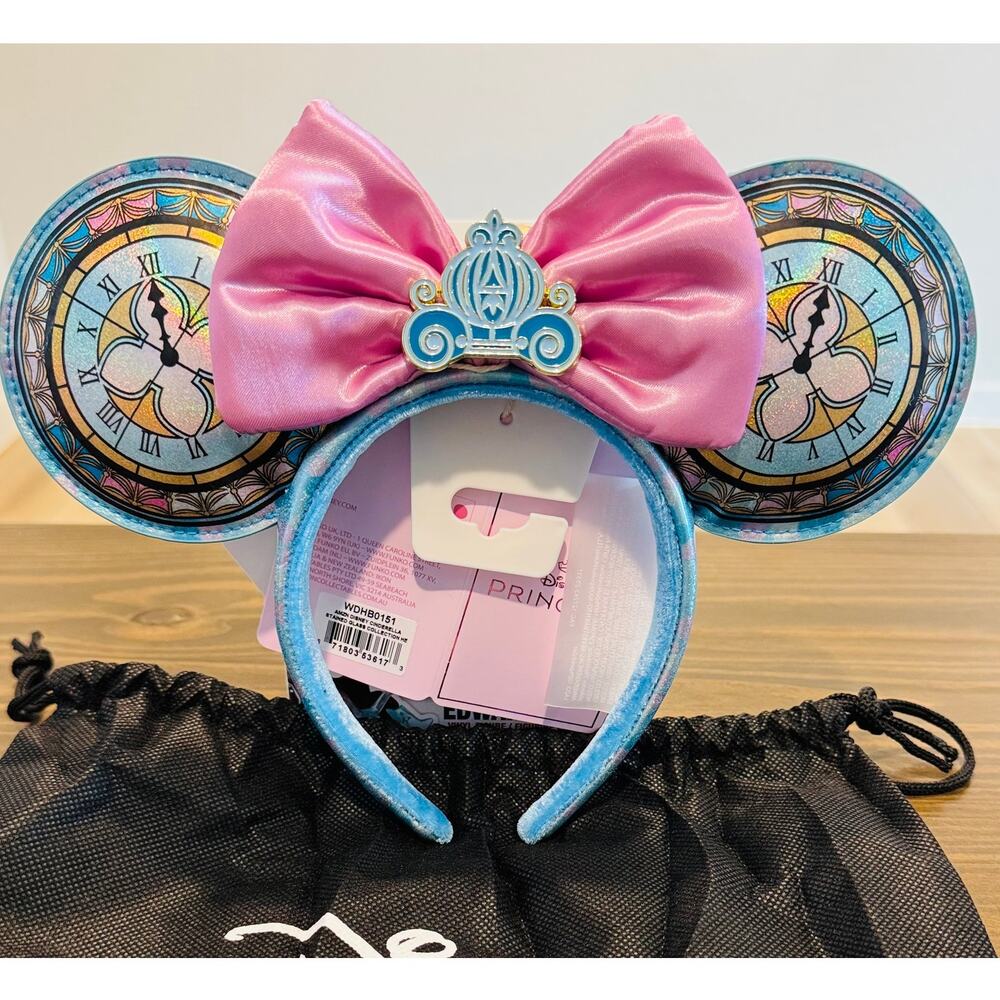 Loungefly Disney Cinderella Stained Glass Ears Headband NWT In Hand 2026 - Picture 2 of 5